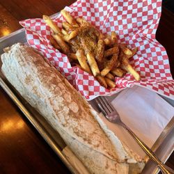 Beef wrap and curry fries. Perfect.