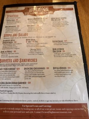 Menu photo 5 High Noon Restaurant & Saloon Albuquerque, NM Menu photo 5 High Noon Restaurant & Saloon Albuquerque, NM