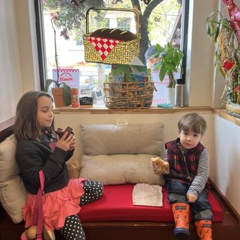 Bernal Basket - Almond croissant, blueberry muffin, red window seat - Bakeries Near Me - San Francisco, California Bernal Basket - Almond croissant, blueberry muffin, red window seat - Bakeries Near Me - San Francisco, California