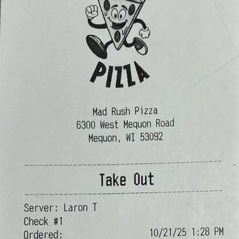 Mad Rush Pizza - Pizza Near Me - Mequon, Wisconsin
