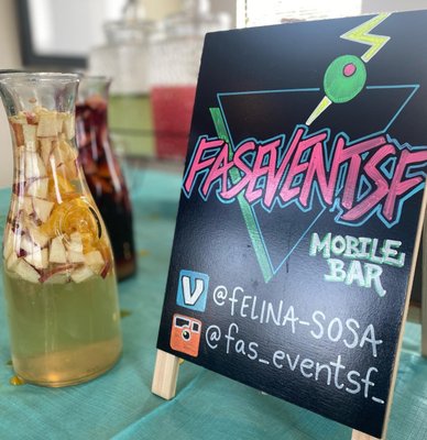 Book Your Event Today- 𝘈 𝘰𝘯𝘦 𝘴𝘵𝘰𝘱 𝘴𝘩𝘰𝘱 𝘢𝘵 𝘮𝘢𝘬𝘪𝘯𝘨 𝘺𝘰𝘶𝘳 𝘦𝘷𝘦𝘯𝘵 𝘱𝘰𝘱 - Mobile bartending 
What is mobile bartending ? It’s FAS literally bringing the bar to you! Customize your party with craft cocktails, decor, balloons and the right staff to any size venue, big or small! Need a fun barista for your work event? Or a lively crew for your wedding? We can handle all of that. Tailor your party to fit your needs and book with FAS events. We promise to make any party EVENTFUL, by bringing the perfect amount of energy and setup!
