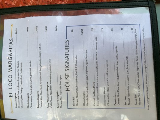 Menu photo 2 El Loco at Slip Inn Sydney, NSW Menu photo 2 El Loco at Slip Inn Sydney, NSW