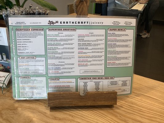 Menu photo 3 Earthcraft Juicery Houston, TX
