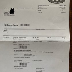 K-fee System GmbH - Der Rücklieferschein. The return delivery note