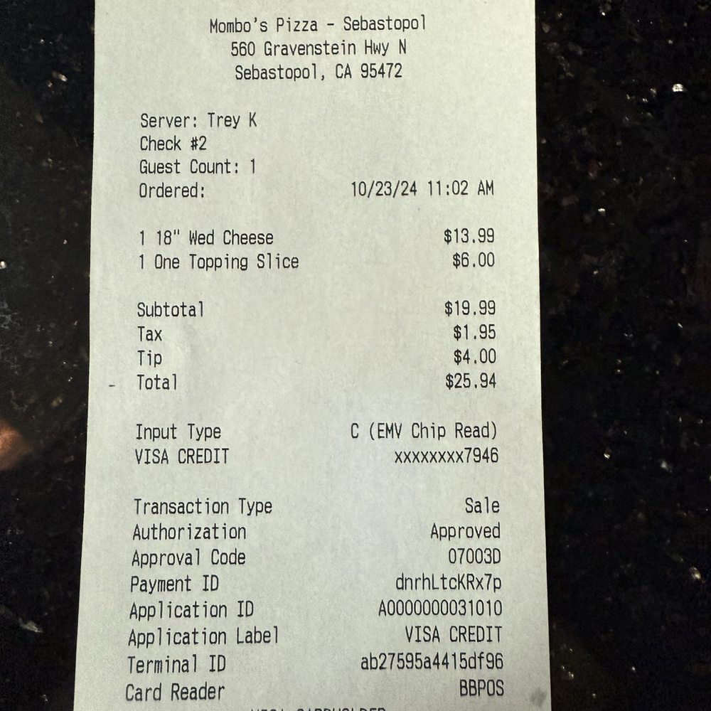 Wednesday special, 18 inch cheese pizza $13.99, 10/23/24. This isn't widely advertised, as far as I am aware, but I'm old (50). Wednesday special, 18 inch cheese pizza $13.99, 10/23/24. This isn't widely advertised, as far as I am aware, but I'm old (50).