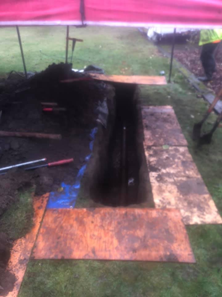 Slide of Mainline Drain & Construction