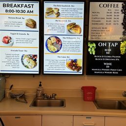 Breakfast menu