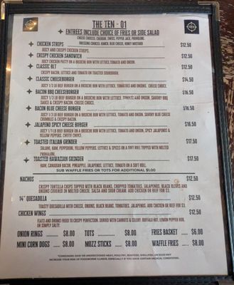Menu photo 1 The Ten-01 Everett, WA