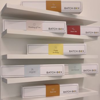 Batch & Box - Del Mar - Takeout boxes on display - Bakeries Near Me - San Diego, California Batch & Box - Del Mar - Takeout boxes on display - Bakeries Near Me - San Diego, California