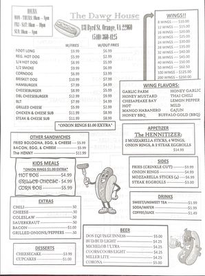 Menu photo 2 The Dog House Orange, VA Menu photo 2 The Dog House Orange, VA