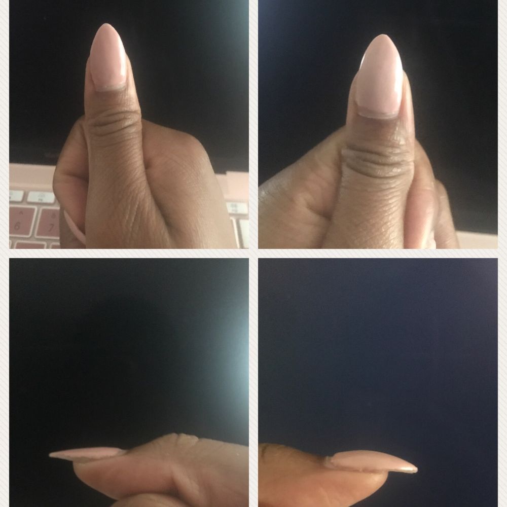 You can see the difference between the nail that the manager fixed and the other (better nail) You can see the difference between the nail that the manager fixed and the other (better nail)