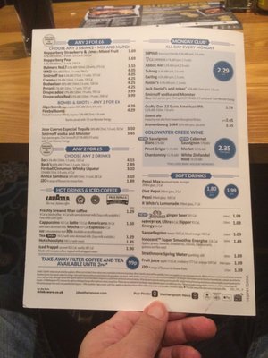 Menu photo 1 Moon Under Water Manchester, XGM Menu photo 1 Moon Under Water Manchester, XGM