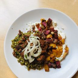 Heritage grain bowl with carne adovada