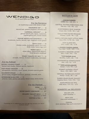 Menu photo 1 Wendigo Stoughton, WI