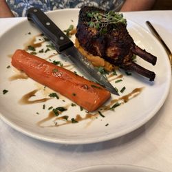The Emory Bar & Kitchen - Pork chop with sweet mashed and carrot