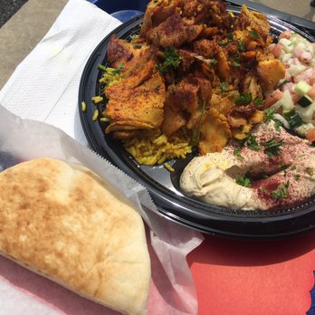 Gyro Grill - Chicken shawarma plate comes with salad, hummus, rice and fresh baked pita. It's delicious! - Greek Near Me - Kenosha, Wisconsin