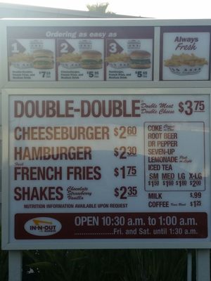 Menu photo 7 In-N-Out Burger Foothill Ranch, CA Menu photo 7 In-N-Out Burger Foothill Ranch, CA