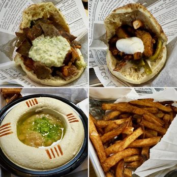 De Babel - Gyro Sandwich / Chicken Tawook Sandwich / Hummus (small side) / Fries (small side). - Mediterranean Near Me - Scottsdale, Arizona De Babel - Gyro Sandwich / Chicken Tawook Sandwich / Hummus (small side) / Fries (small side). - Mediterranean Near Me - Scottsdale, Arizona