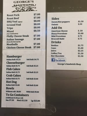 Menu photo 5 George's Sandwich Shop Philadelphia, PA Menu photo 5 George's Sandwich Shop Philadelphia, PA
