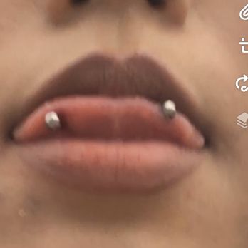 Atattooed - What it looked like with the jewelry in. Incredibly crooked. - Tattoo Near Me - Westerville, Ohio Atattooed - What it looked like with the jewelry in. Incredibly crooked. - Tattoo Near Me - Westerville, Ohio