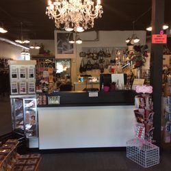 Blue Boutique - Our beautiful storefront chandelier