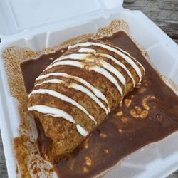 Yabes Taco Truck - Wet Burrito with Chicken (spicy)
