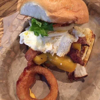 LA Burger - Galisunshine w an onion ring from others - Burgers Near Me - Richardson, Texas