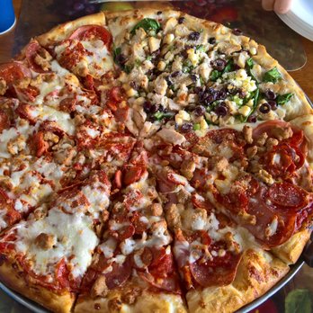 Cobblestone Pizza - 16" Giant, 1/3 Mediterranean Chicken, 2/3 All Meat...delicious!! - Pizza Near Me - Newport, Oregon Cobblestone Pizza - 16" Giant, 1/3 Mediterranean Chicken, 2/3 All Meat...delicious!! - Pizza Near Me - Newport, Oregon
