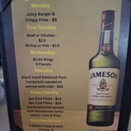 Menu price change on daily specials Menu price change on daily specials