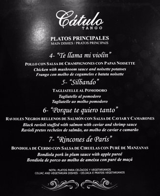 Menu photo 3 Cátulo Tango Buenos Aires, C