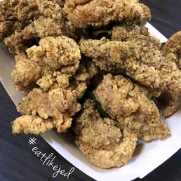 5 Spice chicken.  Taiwanese popcorn chicken.  Great flavor and crispy!