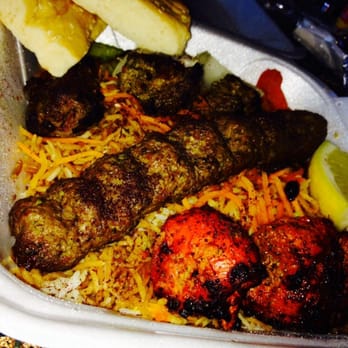 Kabul House - Take out! 3 meat combo with saffron rice! You must also try the lentil soup - Afghan Near Me - Evanston, Illinois