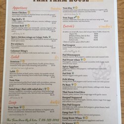 Thai Farm House BBQ and Bistro - Menu (Page 1) 8/16/17