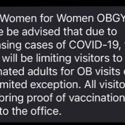 Women For Women Obstetrics and Gynecology - Text from Office