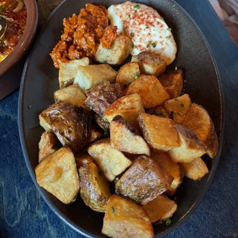 Tres Gatos - Patatas Bravas - pretty standard, very tasty! - Tapas Bars Near Me - Jamaica Plain, Massachusetts