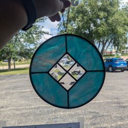 Completed stained glass piece from class