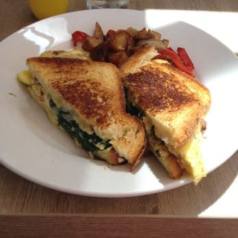 Shorehouse Kitchen - Breakfast grilled cheese sandwich w/potatoes. I chose bacon in my sandwich; yummy! - Coffee & Tea Near Me - La Jolla, California Shorehouse Kitchen - Breakfast grilled cheese sandwich w/potatoes. I chose bacon in my sandwich; yummy! - Coffee & Tea Near Me - La Jolla, California