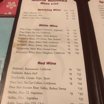 Mama Roomba - Wine menu - Caribbean Near Me - Bakersfield, California Mama Roomba - Wine menu - Caribbean Near Me - Bakersfield, California