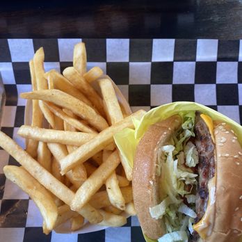 Copperlocks Grill - Cheese burger & fries combo. - Fast Food Near Me - Corona, California