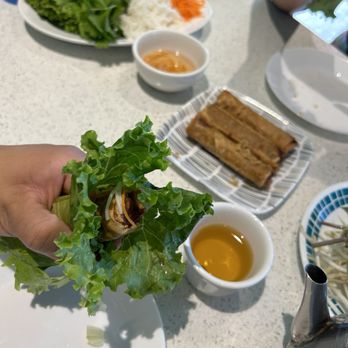 Pho Super Bowl - Alhambra - Egg Roll w/ Leaf of Lettuce - Vietnamese Near Me - Alhambra, California Pho Super Bowl - Alhambra - Egg Roll w/ Leaf of Lettuce - Vietnamese Near Me - Alhambra, California