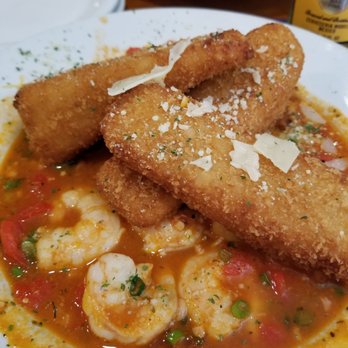 Sunset Grille - Minorcan Datil Shrimp with Deep Fried Cheese Griits - Seafood Near Me - Saint Augustine, Florida