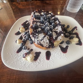 Mimosas - Beautiful French toast that has no egg in the bread nor is it dipped. - Breakfast & Brunch Near Me - Coburg, Oregon