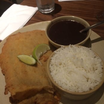 Sergio's Restaurant - Carne Empanizado with a side of white rice and beans - Breakfast & Brunch Near Me - Miami, Florida