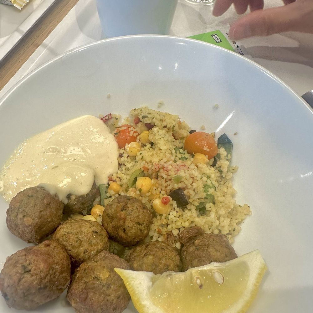 IKEA - Falafel balls with vegetable couscous and tahini - Scandinavian Near Me - Renton, Washington
