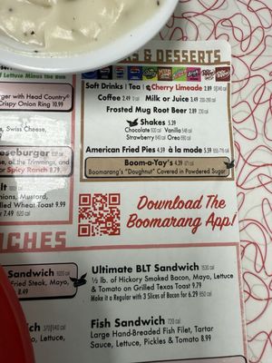 Menu photo 1 Boomarang Diner Checotah, OK