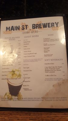 Menu photo 8 Main Street Brewery Pleasanton, CA Menu photo 8 Main Street Brewery Pleasanton, CA