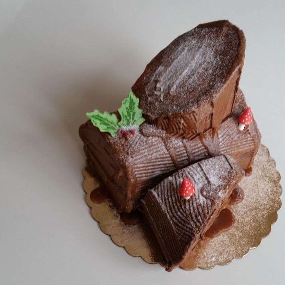 Piece, Love and Chocolate - Yule Log Cake (medium size for 6) - Chocolatiers & Shops Near Me - Boulder, Colorado Piece, Love and Chocolate - Yule Log Cake (medium size for 6) - Chocolatiers & Shops Near Me - Boulder, Colorado