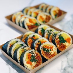 Baro Baro Kimbap - Spicy squid kimbap is so good!