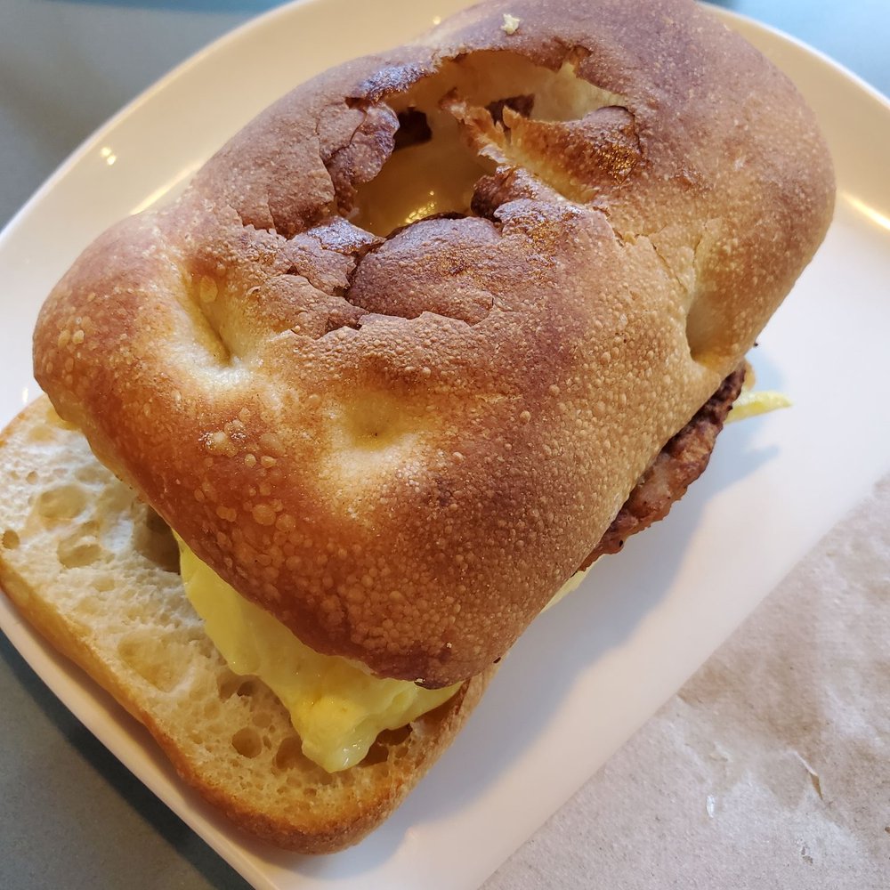 Panera Bread - Egg, sausage and cheese on ciabatta. Very dry and tasteless. - Sandwiches Near Me - Concord, California Panera Bread - Egg, sausage and cheese on ciabatta. Very dry and tasteless. - Sandwiches Near Me - Concord, California