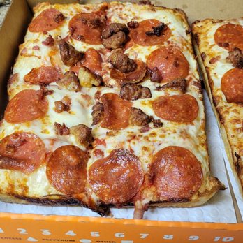 Little Caesars Pizza - Supposedly Deep dish 3 meat - Pizza Near Me - Grand Terrace, California Little Caesars Pizza - Supposedly Deep dish 3 meat - Pizza Near Me - Grand Terrace, California